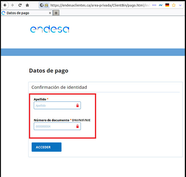 Endesa Phishing